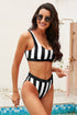 Striped Tank High Waist Bikini - EsaModa